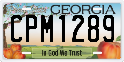 GA license plate CPM1289