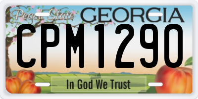 GA license plate CPM1290
