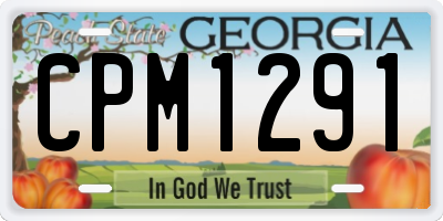 GA license plate CPM1291