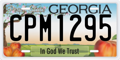 GA license plate CPM1295