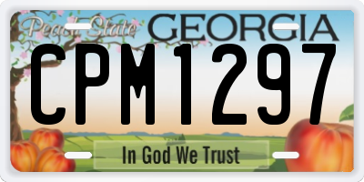 GA license plate CPM1297