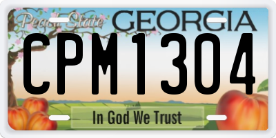 GA license plate CPM1304