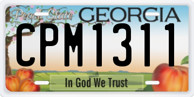 GA license plate CPM1311