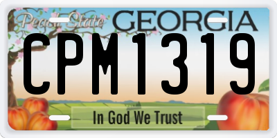 GA license plate CPM1319