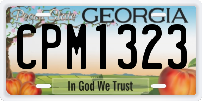 GA license plate CPM1323
