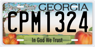 GA license plate CPM1324