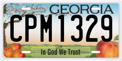 GA license plate CPM1329