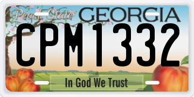 GA license plate CPM1332