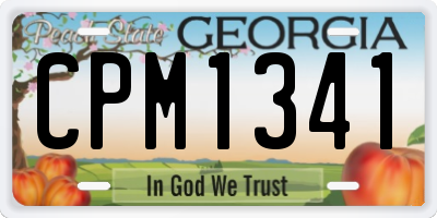 GA license plate CPM1341
