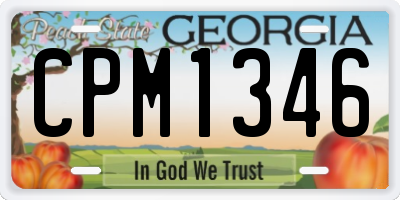 GA license plate CPM1346