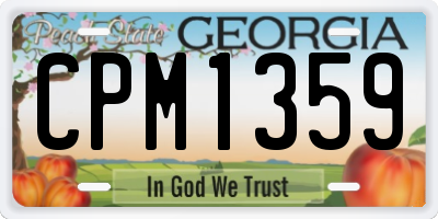 GA license plate CPM1359