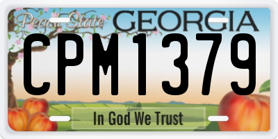 GA license plate CPM1379