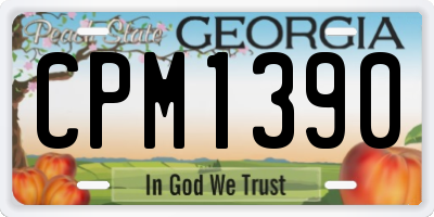 GA license plate CPM1390