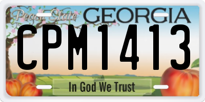 GA license plate CPM1413