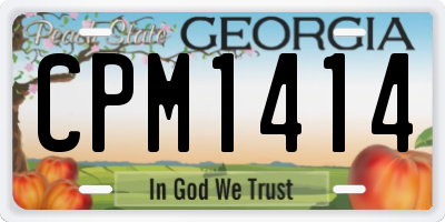 GA license plate CPM1414
