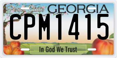 GA license plate CPM1415