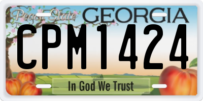 GA license plate CPM1424