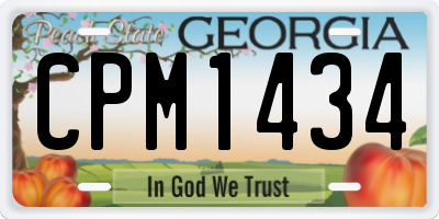 GA license plate CPM1434