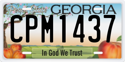 GA license plate CPM1437
