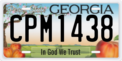 GA license plate CPM1438