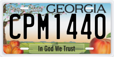 GA license plate CPM1440