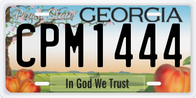 GA license plate CPM1444