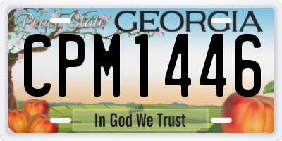 GA license plate CPM1446