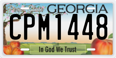 GA license plate CPM1448