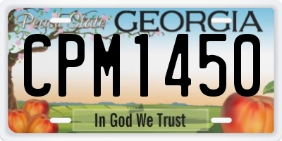 GA license plate CPM1450