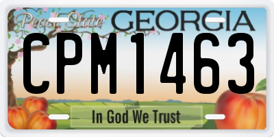 GA license plate CPM1463
