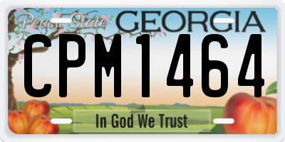 GA license plate CPM1464