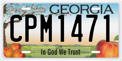 GA license plate CPM1471