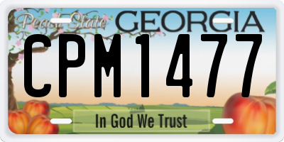 GA license plate CPM1477
