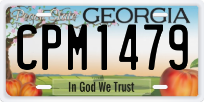 GA license plate CPM1479