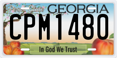 GA license plate CPM1480