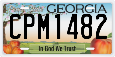 GA license plate CPM1482