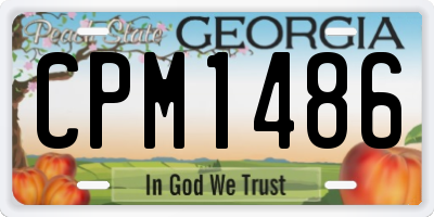 GA license plate CPM1486
