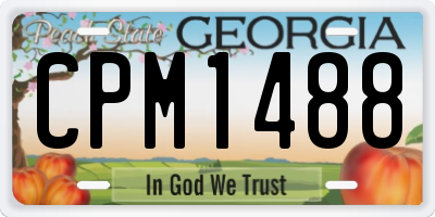 GA license plate CPM1488