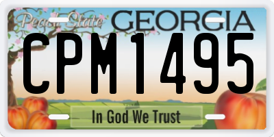 GA license plate CPM1495