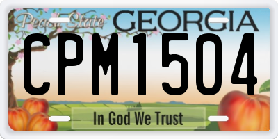 GA license plate CPM1504