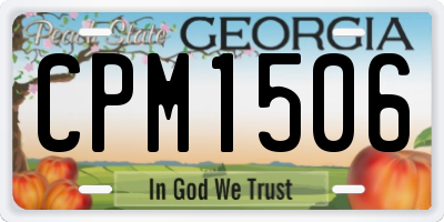 GA license plate CPM1506
