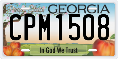 GA license plate CPM1508