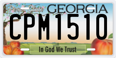 GA license plate CPM1510