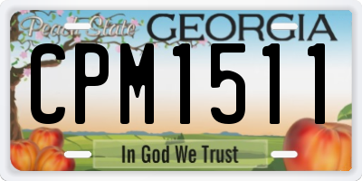 GA license plate CPM1511