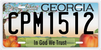 GA license plate CPM1512