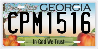 GA license plate CPM1516