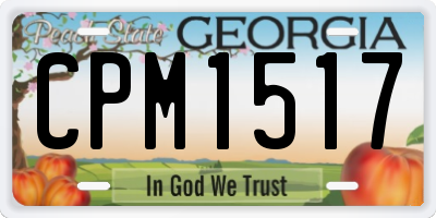 GA license plate CPM1517