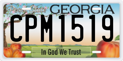 GA license plate CPM1519