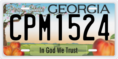 GA license plate CPM1524