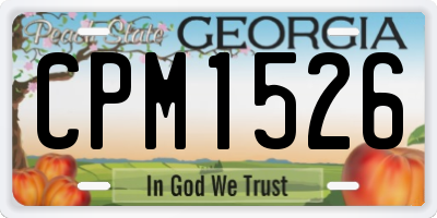 GA license plate CPM1526